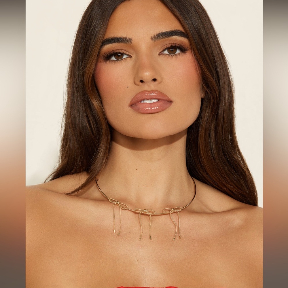 Cute Little Bows Gold Choker Necklace NEW 🏷️